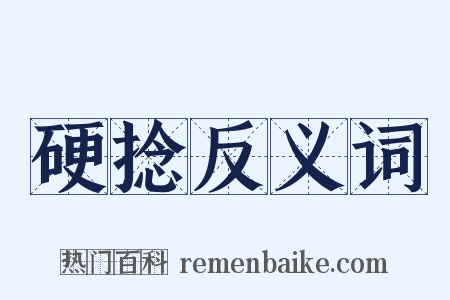 硬捻反义词是什么意思的图片